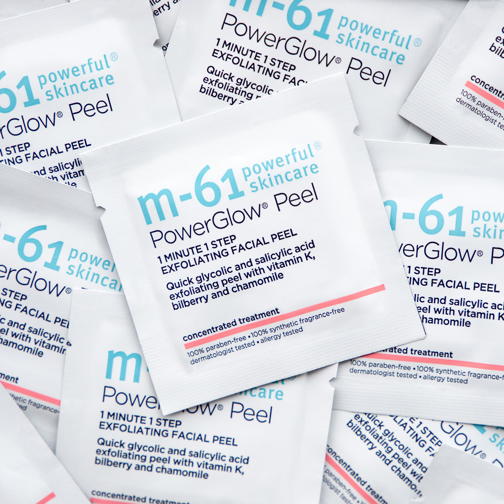 PowerGlow® Peel - 1-Minute, 1-Step Exfoliating Facial Peel – m-61 powerful  skincare